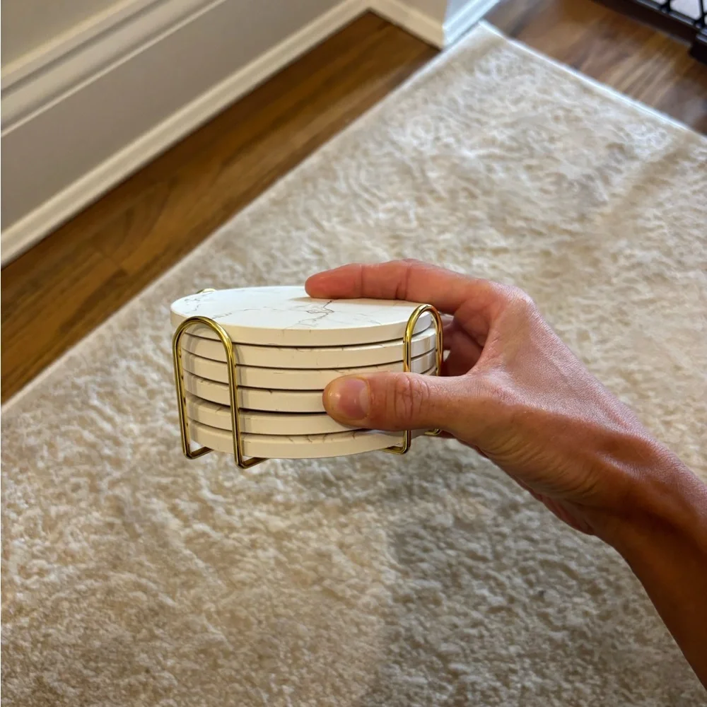 Amazon marble coasters with gold holder I never used them